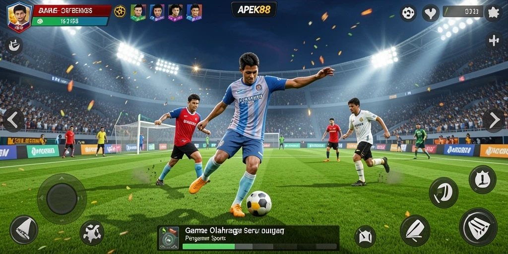 Tampilan gameplay seru APEK88 yang penuh aksi olahraga.