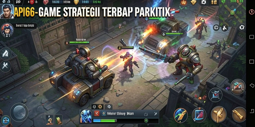 Screenshot menunjukkan gameplay menegangkan dalam API66 dengan strategi yang diimplementasikan.
