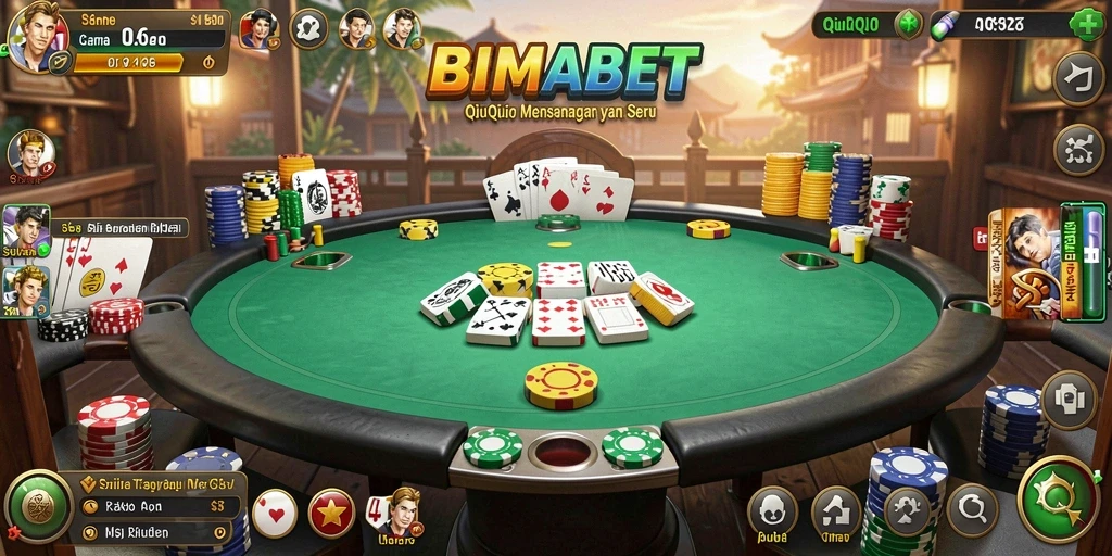 Screenshot utama BIMABET menampilkan gameplay QiuQiu yang seru.