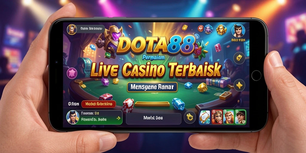 Tampilan gameplay Live Casino DOTA88 yang mendebarkan dan interaktif.