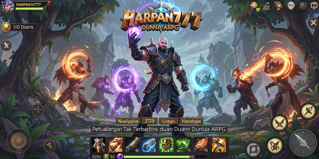 Screenshot yang menunjukkan aksi seru dalam petualangan ARPG.