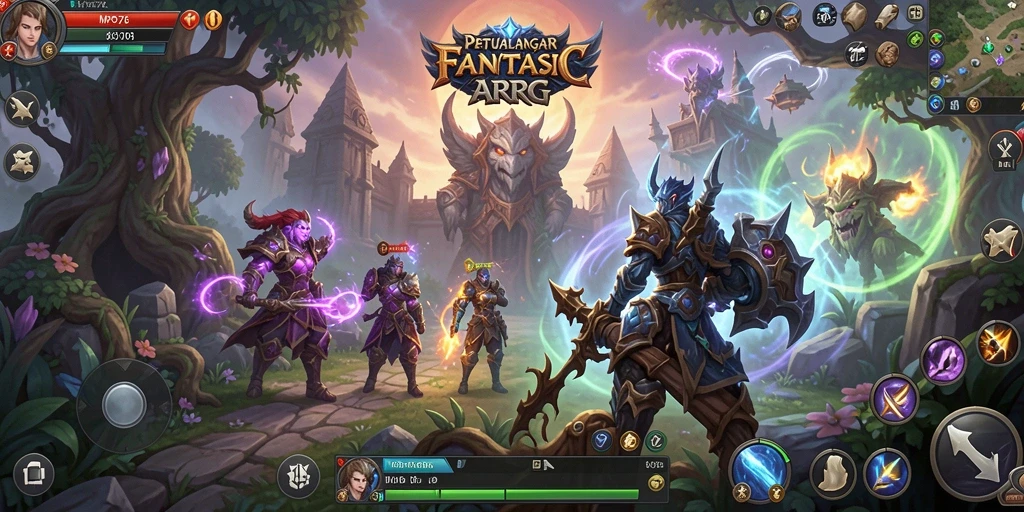 Tampilan gameplay MPO76 yang penuh aksi dan petualangan.