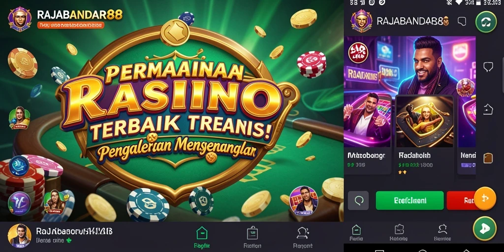 Tampilan gameplay RAJABANDAR88 menampilkan suasana kasino yang mendebarkan dan interaktif.
