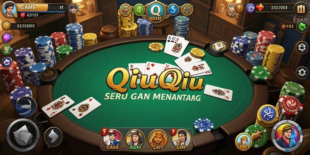 Screenshot utama SD107 menunjukkan gameplay seru QiuQiu.